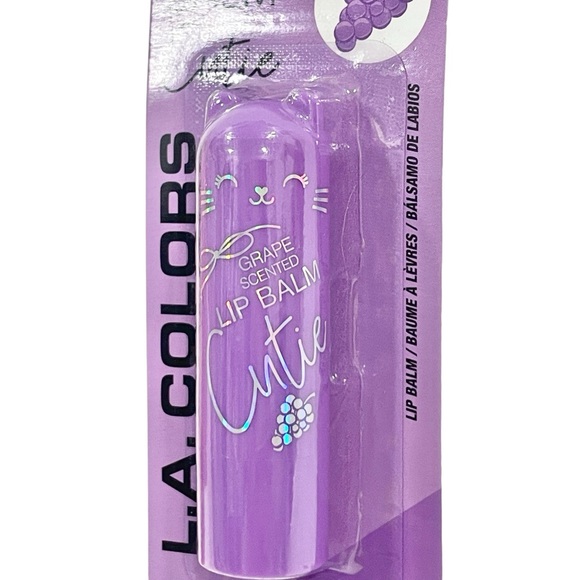 L.A. COLORS Cutie Scented Lip Balm Strawberry & Grape Set of 2 Unopened - Picture 4 of 7